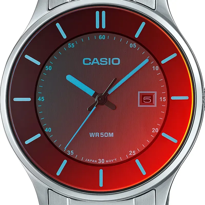 Casio Enticer Analog Red Dial Men's Watch- MTP-E605D-1EV